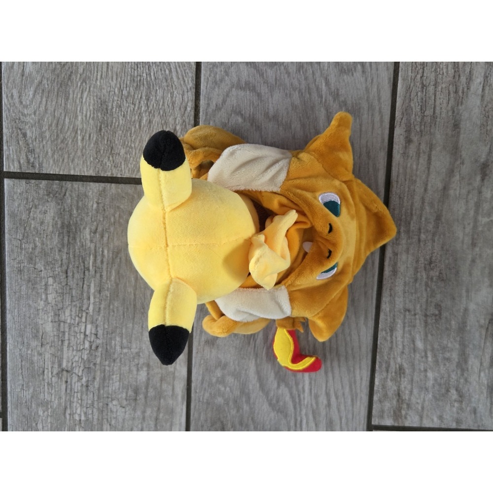 Pokemon‎ Mega Charizard Poncho Pikachu 9" Plush Pokemon Center 2018 Japan Kawaii - Picture 5 of 7